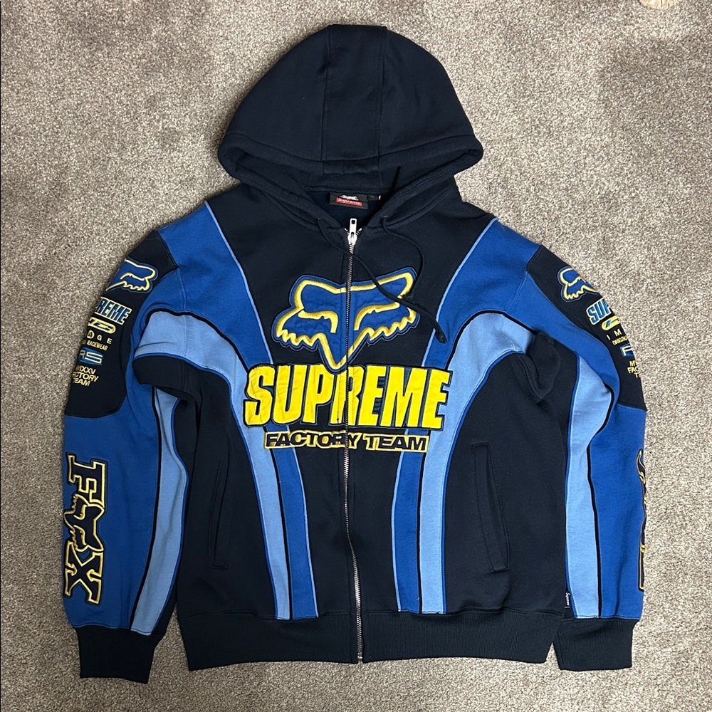 Supreme X Fox Racing Zip Up Hoodie
